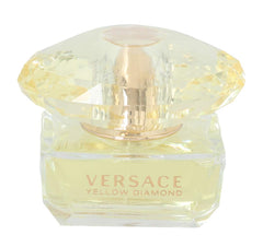 Versace Yellow Diamond bottle front view, sparkling charisma for evening occasions.