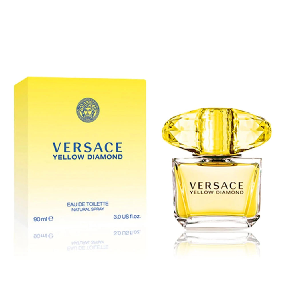 Versace Yellow Diamond bottle pour, radiant wearable fragrance