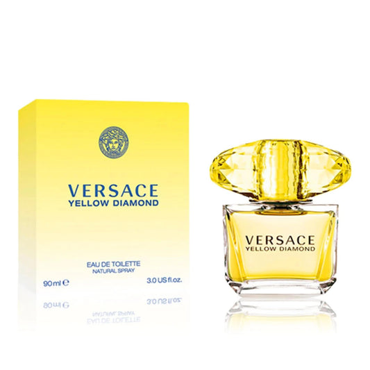 Versace Yellow Diamond bottle pour, radiant wearable fragrance