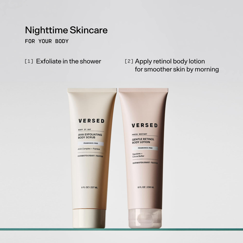 Versed Buff It Out ingredients highlight lactic and glycolic acids for exfoliation.