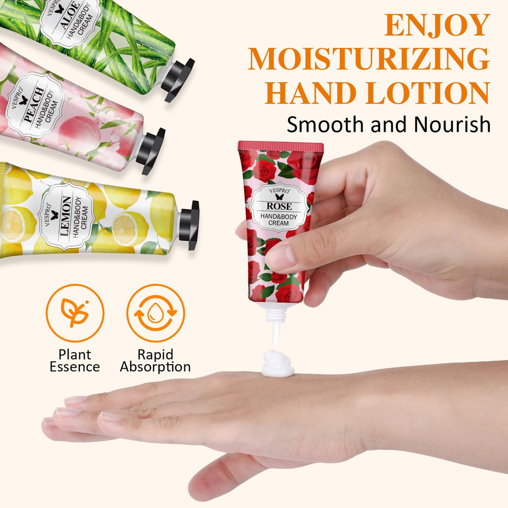VESPRO mini-size hand creams are ideal for travel and on-the-go care.