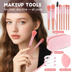 VESPRO makeup brushes provide soft bristles for seamless blending.