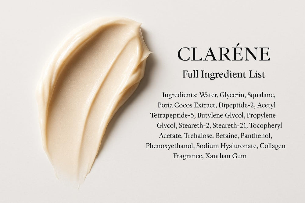 Veviqe Claréne eye cream on makeup base showing prep for long-lasting wear