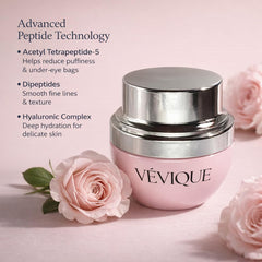 Veviqe Claréne eye cream close-up highlighting rich hydration for under-eye skin
