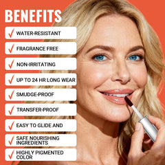 Vevivia 2-in-1 Lip Liner Stain for defined lips and full color.