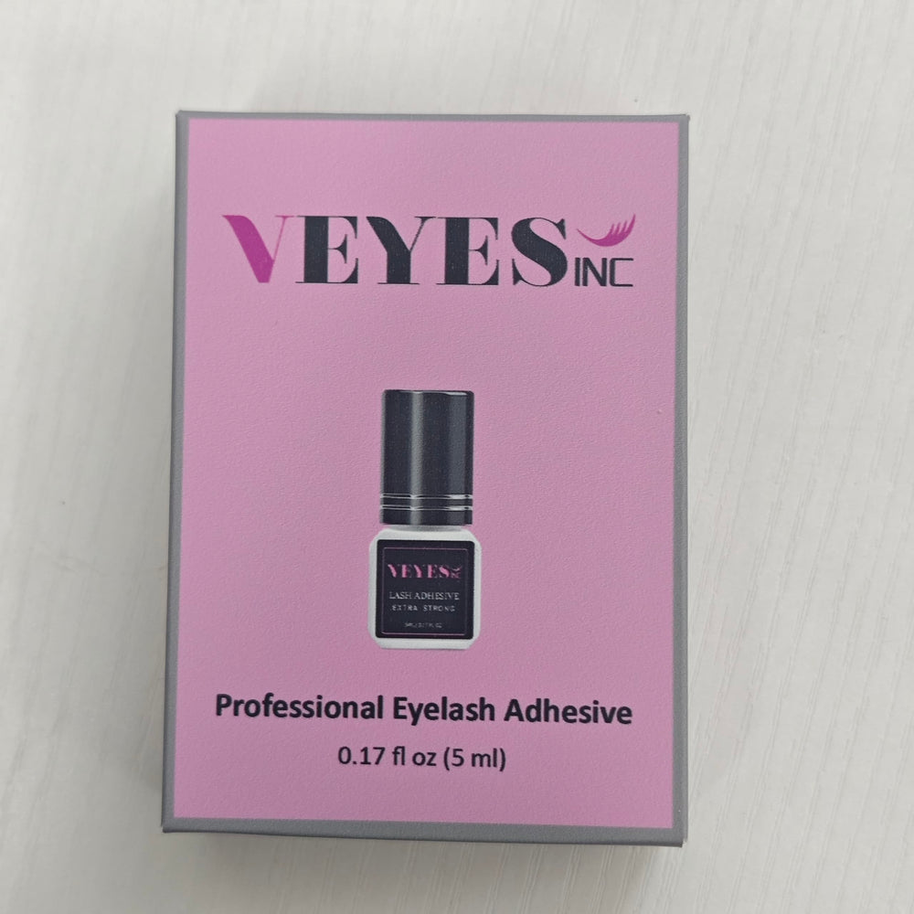 VEYES INC packaging and 5ml bottle on a tidy workstation.