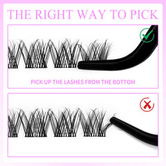 VEYESBEAUTY Applicator tool in use assists precise cluster placement.