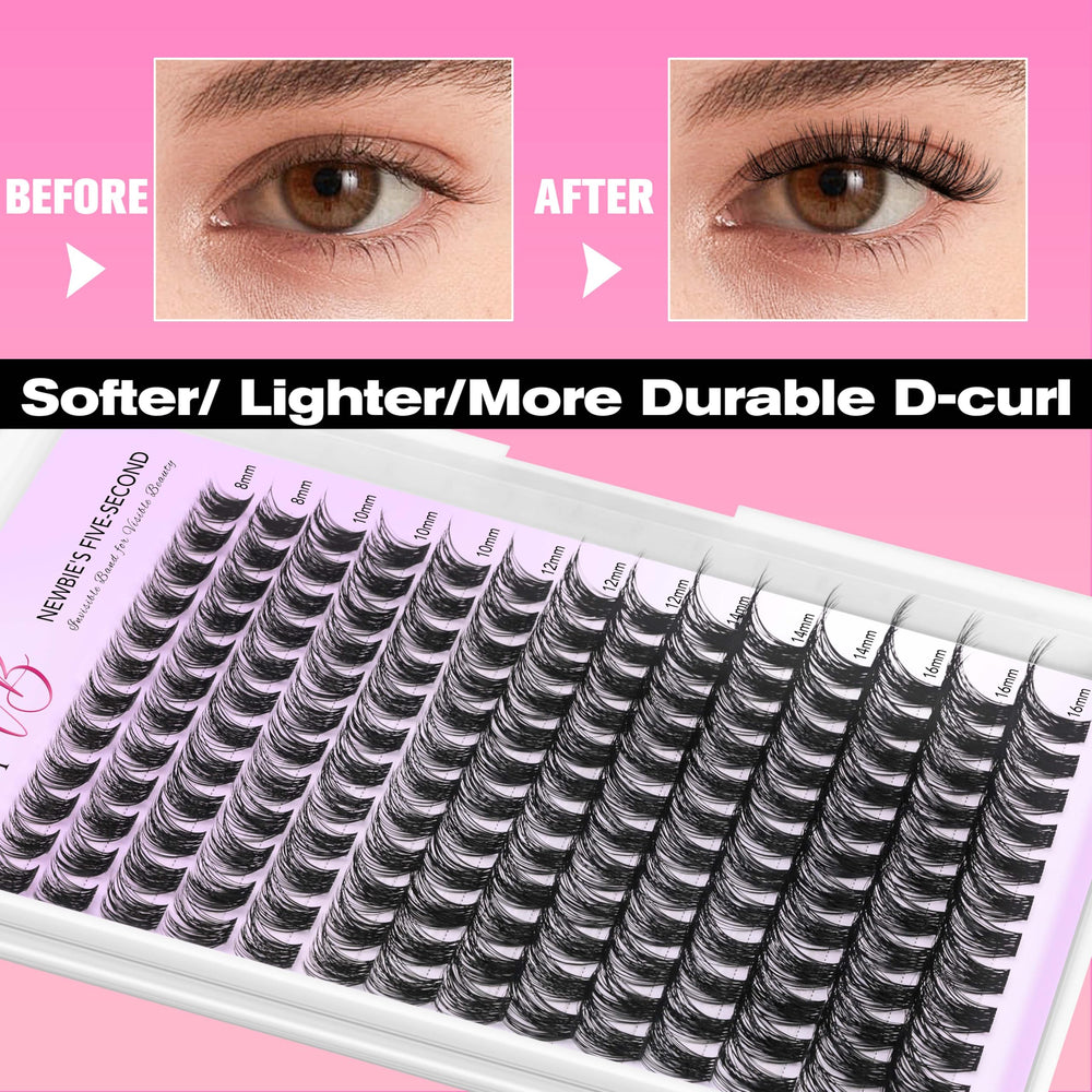 VEYESBEAUTY Fluffy clusters offer extended wear for holidays.