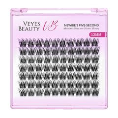 VEYESBEAUTY five-second lash clusters for quick, newbie-friendly results.