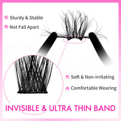 VEYESBEAUTY wispy faux mink clusters in 10-18 mm for versatile length options