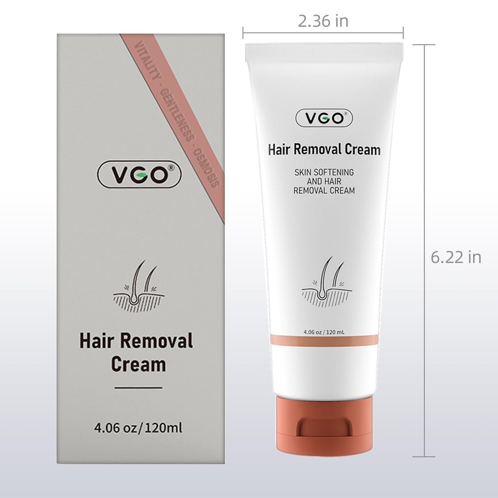 VGO Painless Hair Removal Cream use scene demonstrates home care.