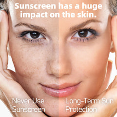 VGO tinted sunscreen quickly absorbs for a non-sticky finish.
