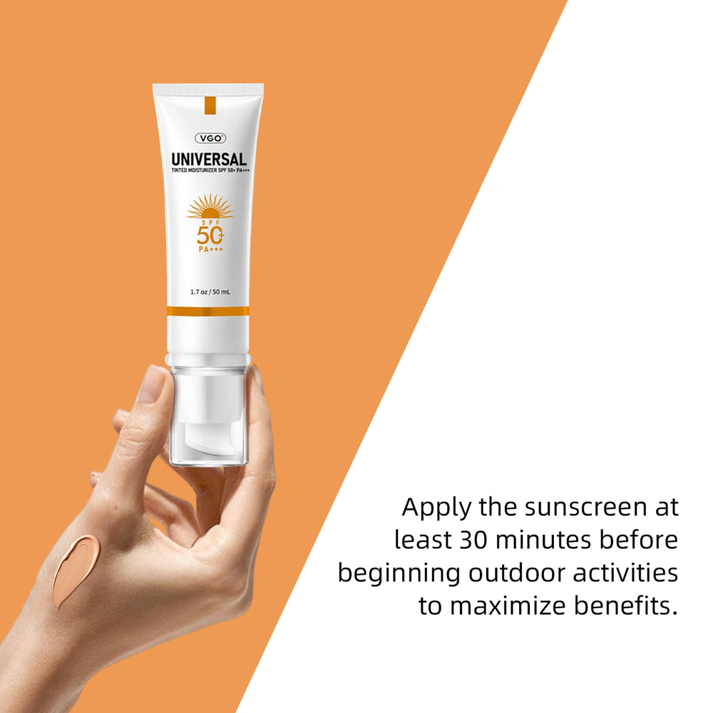 VGO travel-size packaging highlights portable sun protection on the go.