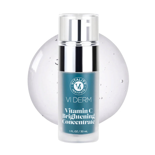 VI Derm Vitamin C Brightening Concentrate bottle for a luminous complexion boost.