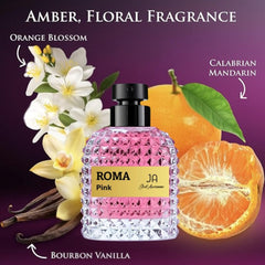 Viaan Krishna ROMA PINK EDP wrist spray view suggests easy daily application.