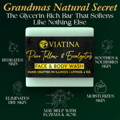 Viatina eucalyptus scent soap with refreshing aroma for cleansing