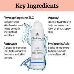 Vibriance hyaluronic glow closeup emphasizes deep hydration and skin softness.
