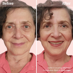 Vibriance Complexion Sticks creamy glide ensures smooth, even coverage.