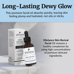 Vibriance Skin Revival Oil application on fingertips ready for daily ritual