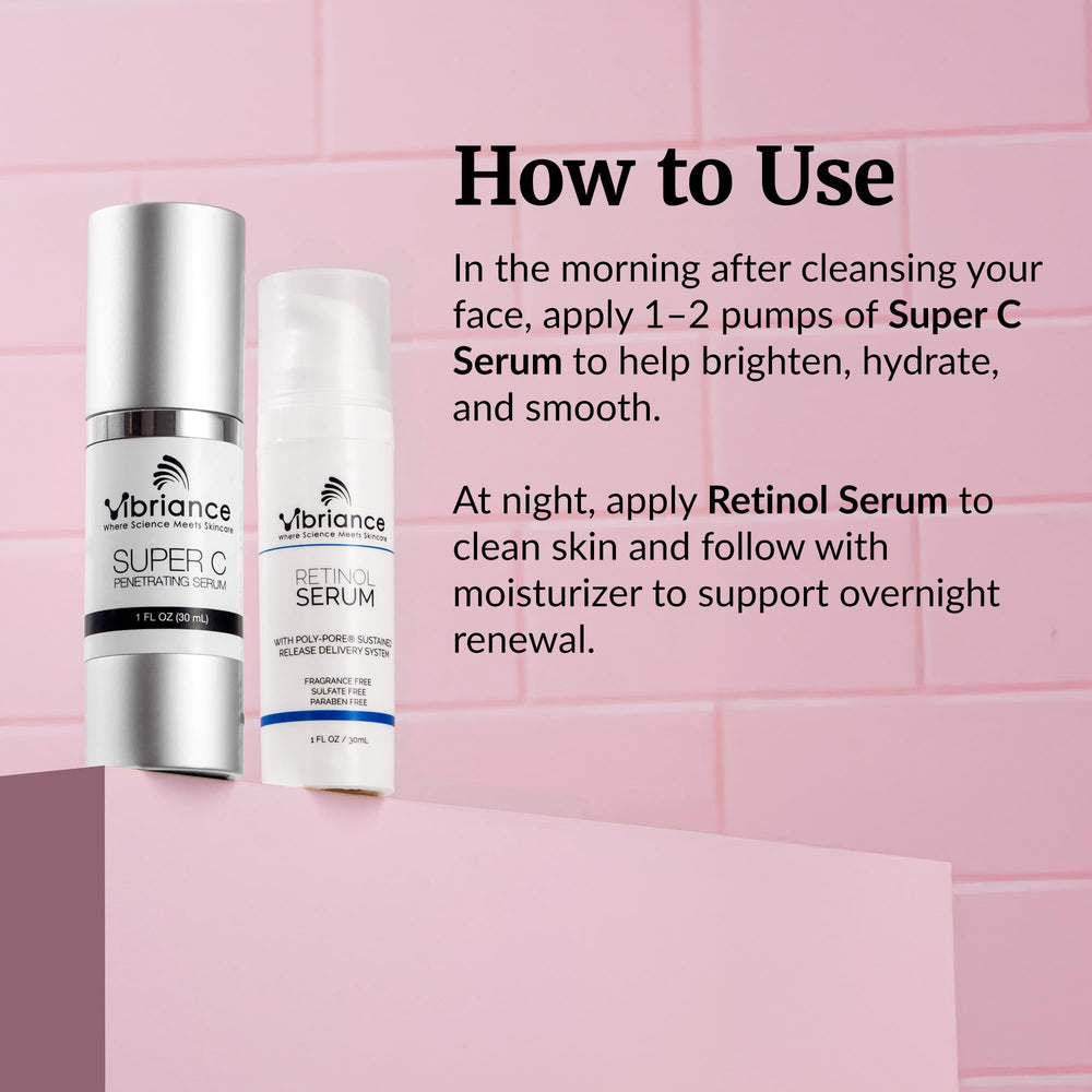 Vibriance Super C Penetrating Serum bottle for brightening daytime hydration.