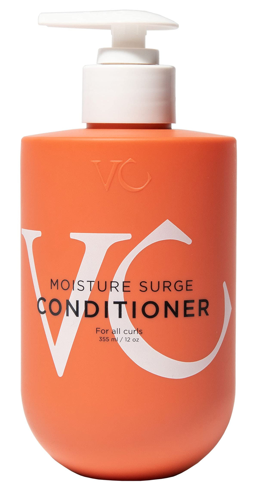 Vicious Curl Moisture Surge Conditioner bottle front view, supports all curl types.