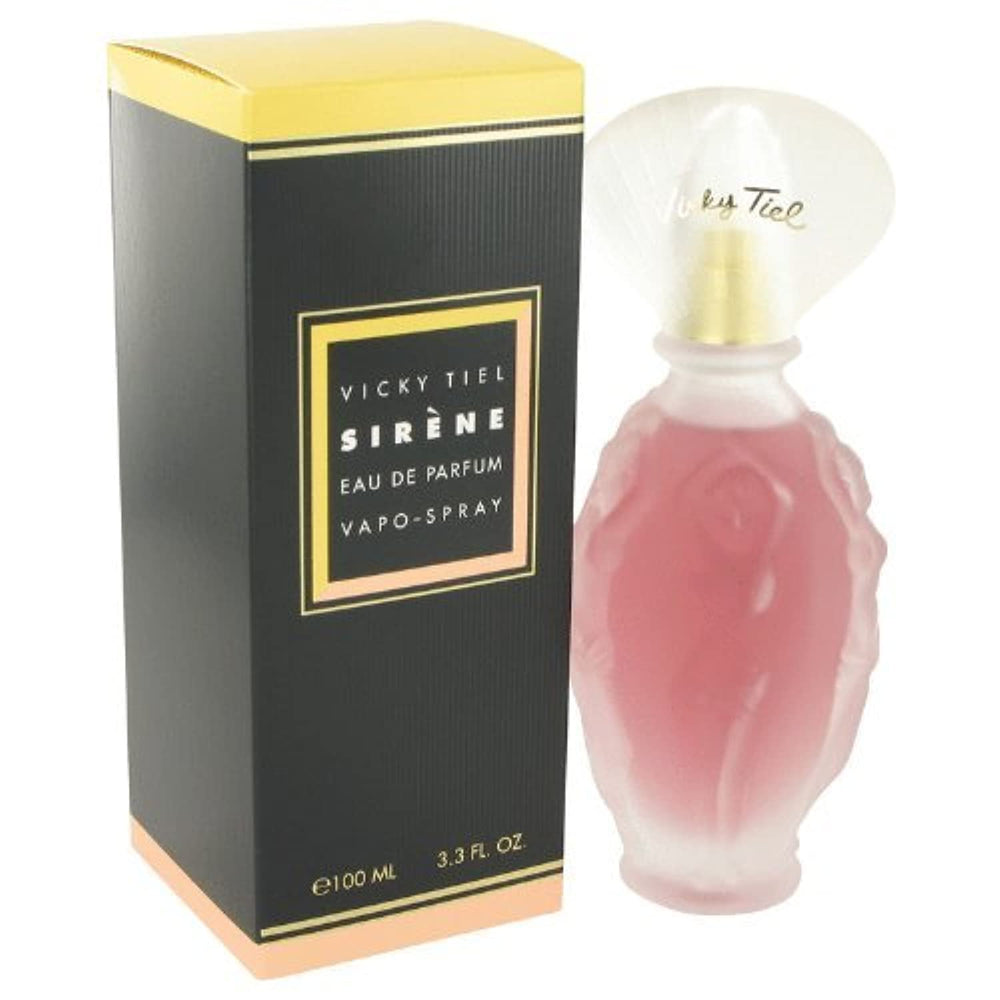 Vicky Tiel Sirene bottle shown, ideal for evening wear and confident style.