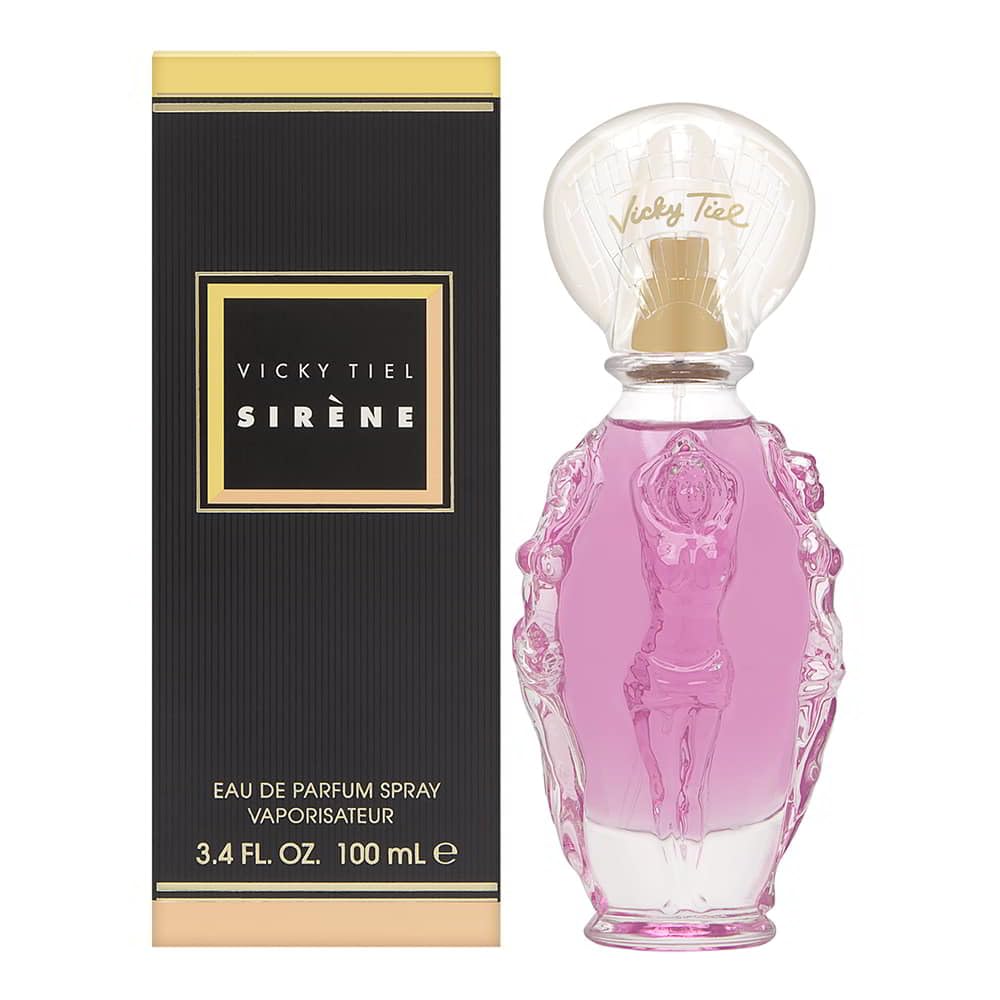 Vicky Tiel Sirene eau de parfum spray bottle close-up, ideal for casual daily wear.