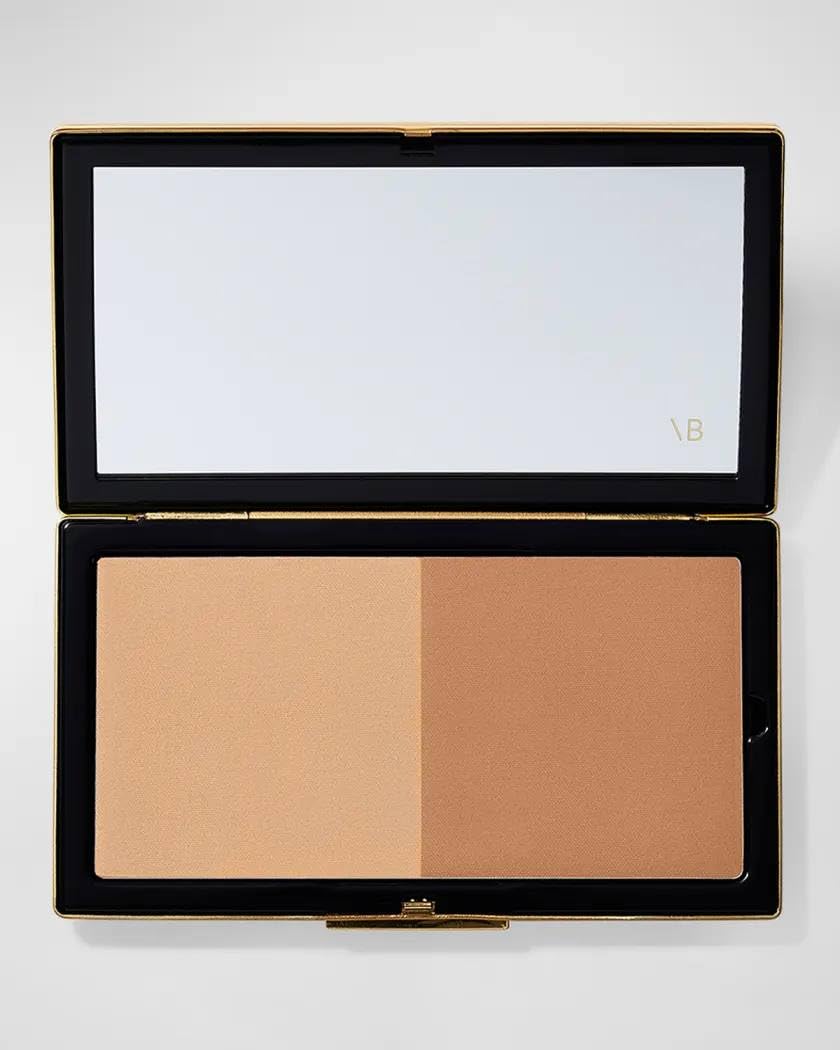 Victoria Beckham Matte Bronzing Brick Color 01 close-up depicting silky powder for a natural glow.