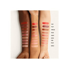 Victoria Beckham Posh Lipstick Spice swatch shows smooth application and buildable color.