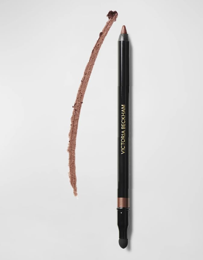 Victoria Beckham Satin Kajal Longwear Eyeliner Cinnamon tube shows creamy, long-lasting formula.