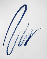 Victoria Beckham Satin Kajal Navy Noir swatch showing smooth, waterproof color performance.