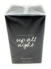 Victoria's Secret Angel Stories Up All Night bottle on vanity with long-lasting floral fruity scent