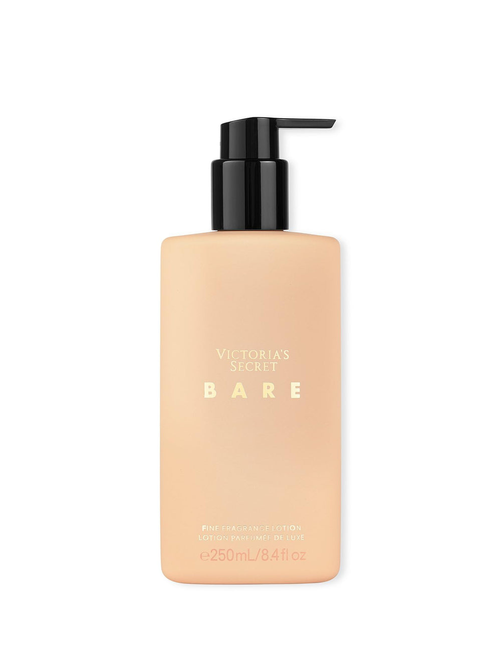Victoria's Secret Bare Fragrance Lotion bottle shows sleek design for daily use.