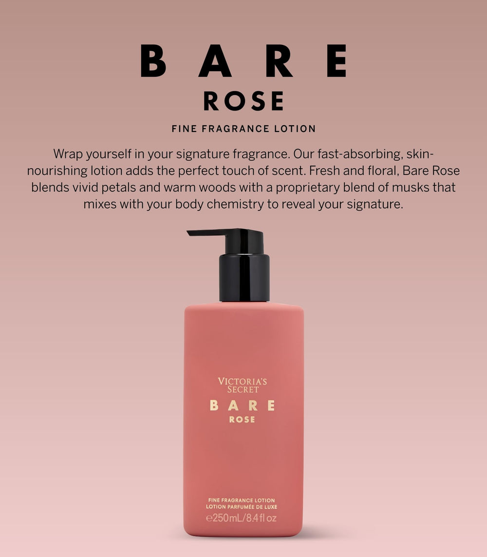Victoria's Secret Bare Rose Lotion rose centifolia bloom note emphasis.
