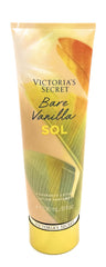 Victoria's Secret Bare Vanilla Sol lotion being applied for a subtle warm vanilla scent.