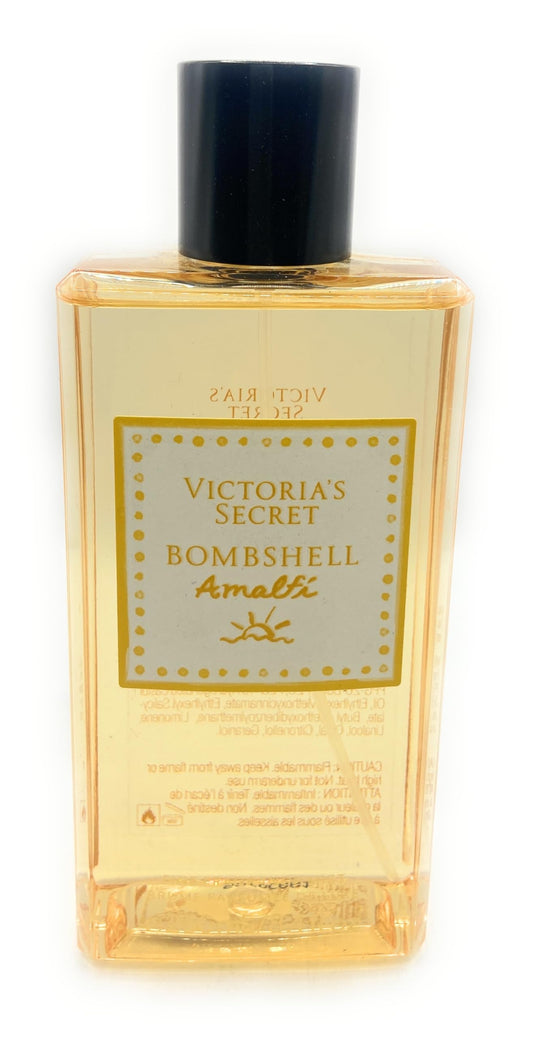 Victoria's Secret Bombshell Amalfi bottle with sun-kissed citrus and coastal florals for daily freshness