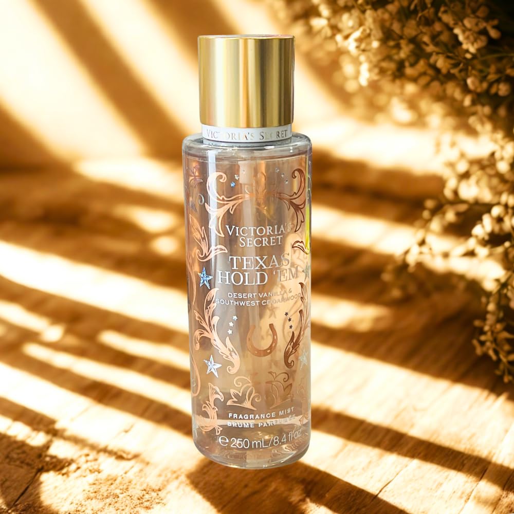 8.4 fl oz bottle ready for travel or on-the-go fragrance touchups.