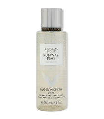 Victoria's Secret Fashion Show Runway Pose Shimmer Mist bottle with luminous gourmand musk