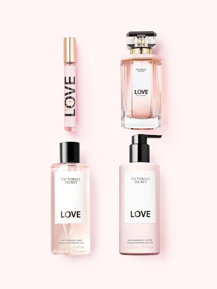 Victoria's Secret Love fragrance mist layered with lotion for lasting softness.