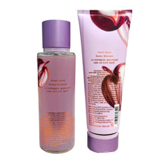 Victoria's Secret Love Spell Brulee fragrance lotion bottle closeup, hydrating skin with lasting scent.