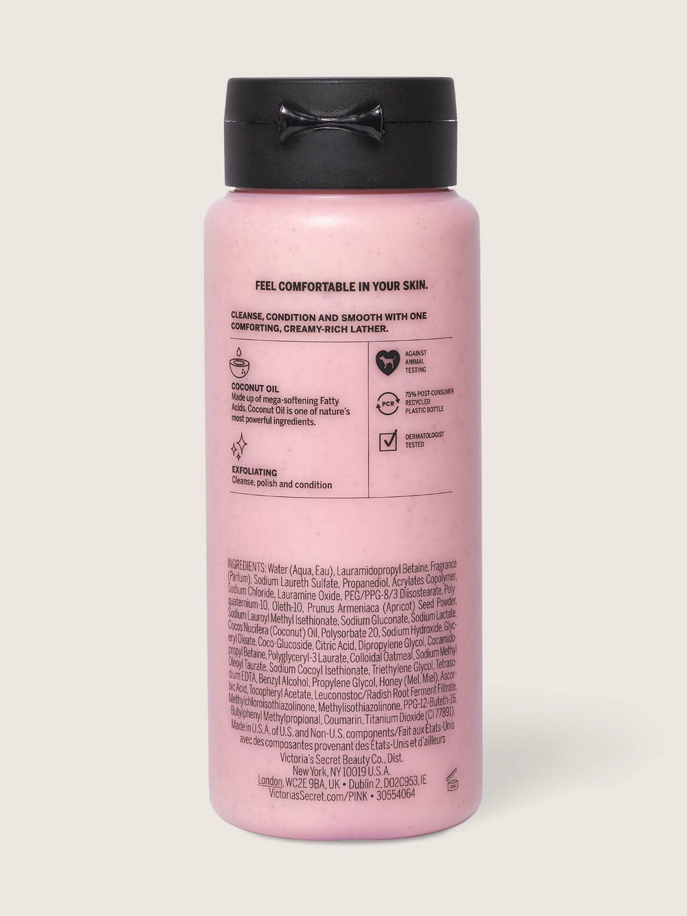 Creamy lather from Victoria's Secret Pink Coco Scrub Wash for a plush cleanse