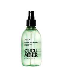 Victoria's Secret PINK cucumber mist bottle with refreshing hydration for hair and skin