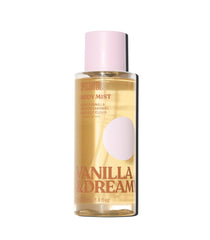 Victoria's Secret Pink Vanilla & Dreamy bottle—warm caramel-vanilla scent for everyday wear.