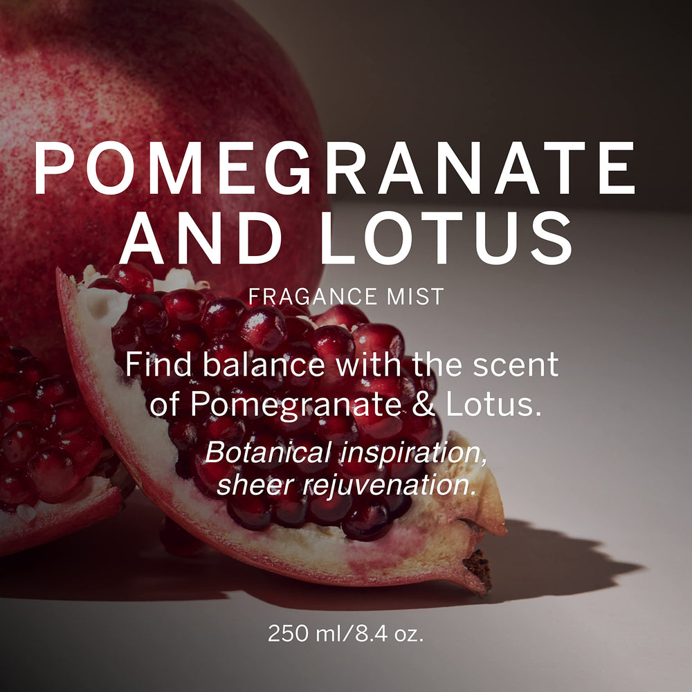 Victoria's Secret notes close-up highlighting pomegranate-lotus aroma for refreshment