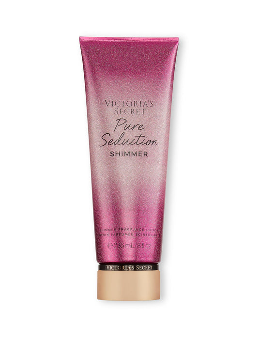 Victoria's Secret Pure Seduction Shimmer bottle gleams with fruity fragrance.