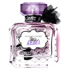 Victoria's Secret Tease Rebel EDP bottle closeup highlighting rose and leather notes.