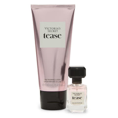 Victoria's Secret Tease travel lotion tube for on-the-go hydration.