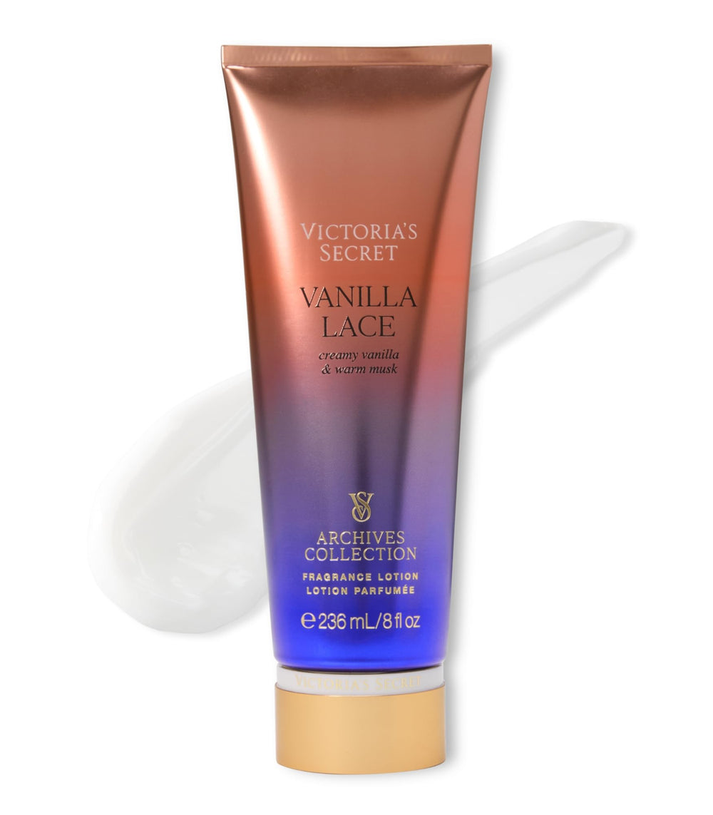 Victoria's Secret Vanilla Lace lotion bottle front view for daily moisturization.