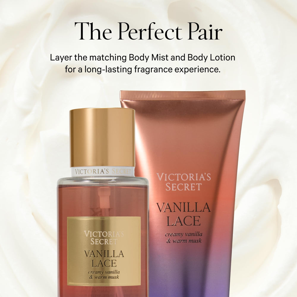 Victoria's Secret Vanilla Lace lotion pump cap design for easy, mess-free application.