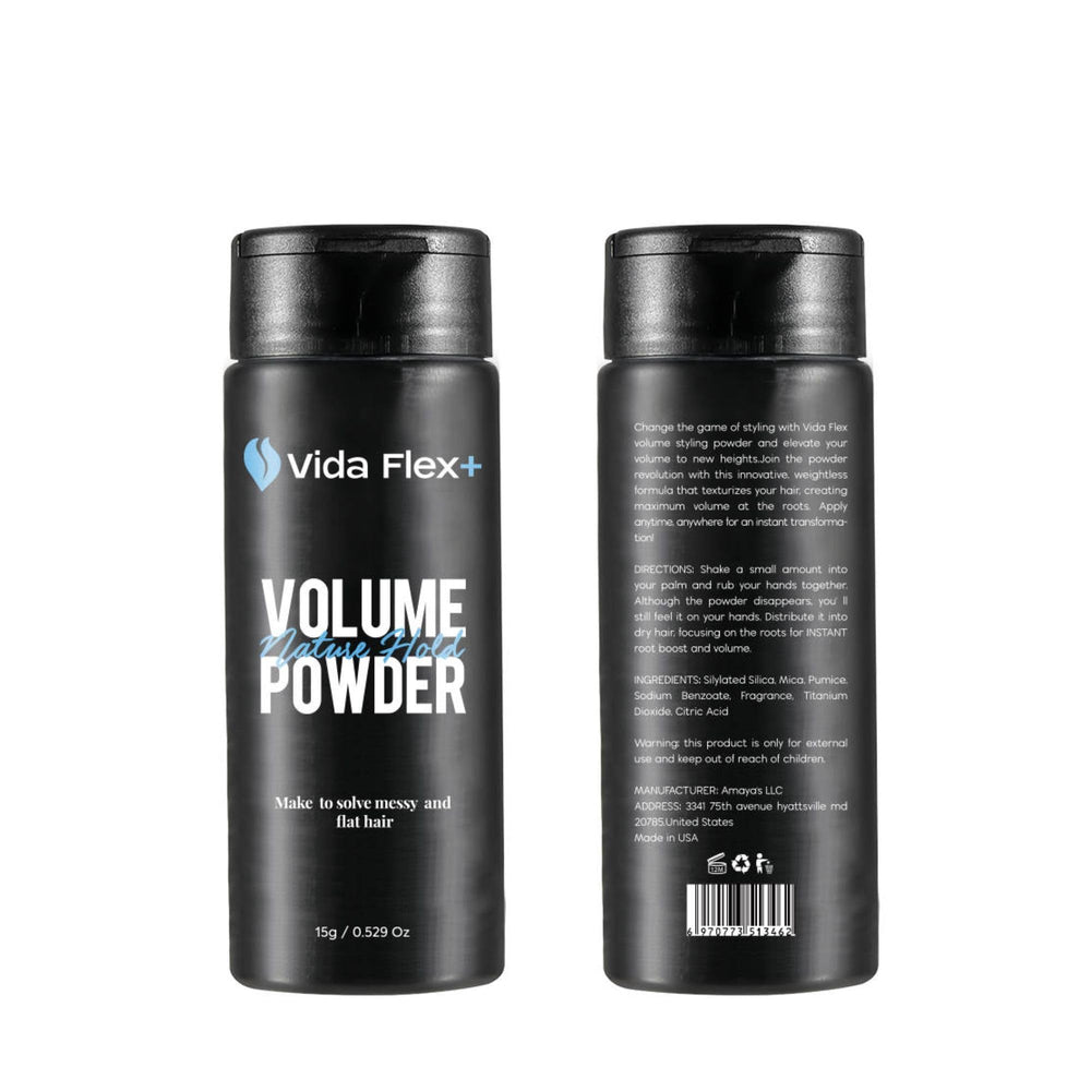 Vida Flex+ powder supports men's styling with flexible, long-lasting control.